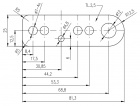 acm2 mastrant guying mast clamp stainless sketch