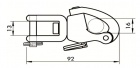 aser07 snap-shackle-remote-quick-release-swivel-dimensions